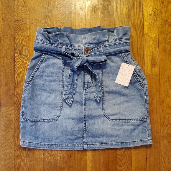 Free People Splendor In The Grass Denim Skirt - 8 - NWT! - Picture 1 of 11